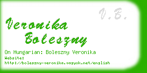 veronika boleszny business card